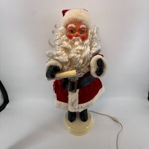 Rennoc Animation 26" SANTA CLAUS Holding Lighted Candle ~ He Moves Animated VTG